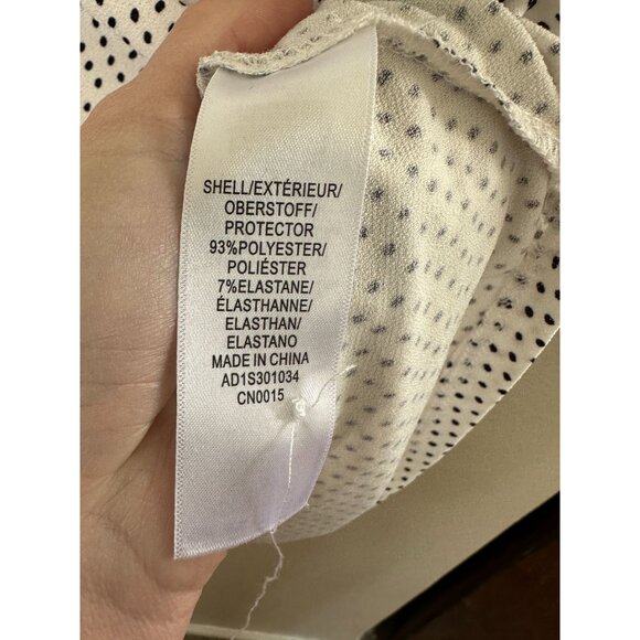 Adrianna Papell Womens White Black Blouse‎ Small long sleeve polyester pullover - Picture 4 of 7